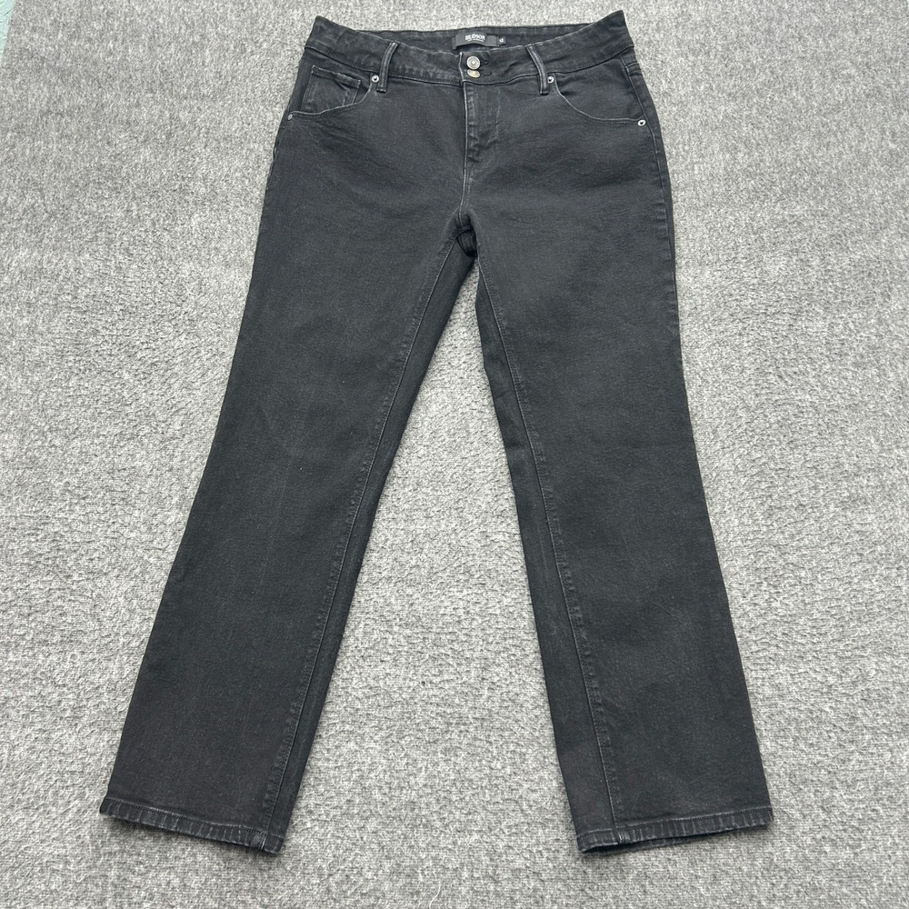 Hudson Jeans Black 12 Womens Straight Leg Flap Pocket Stretch Denim H0524-01